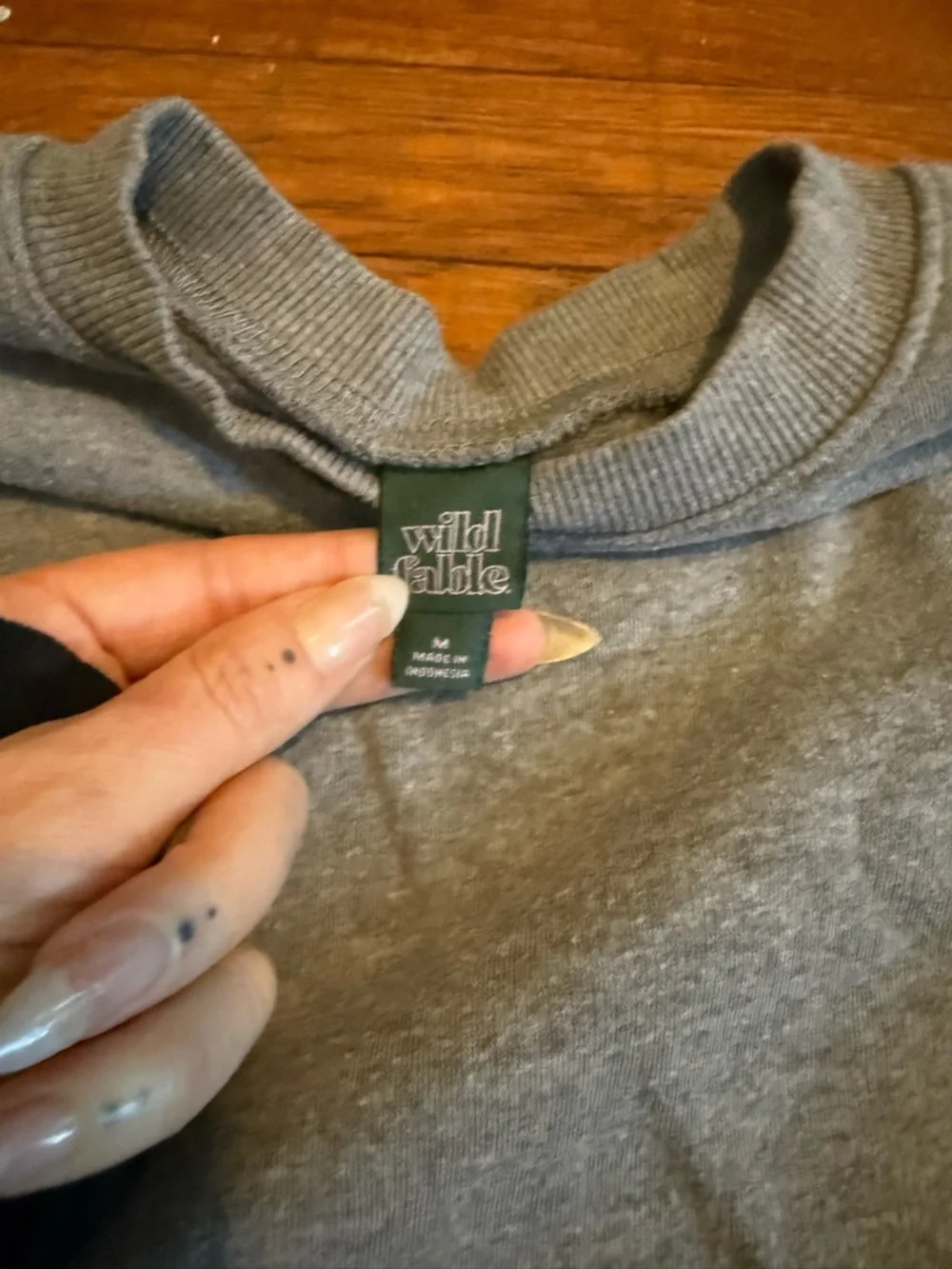 wild fable Gray Cropped Sweatshirt - Picture 2 of 5